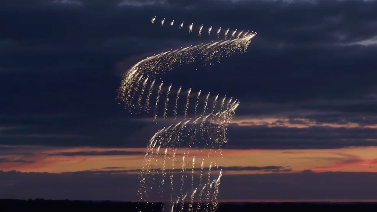 Fireworks wired drone