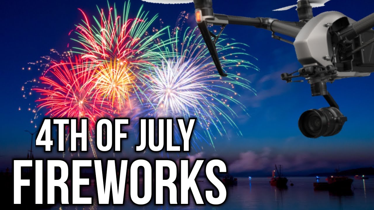 Fireworks drone aerial